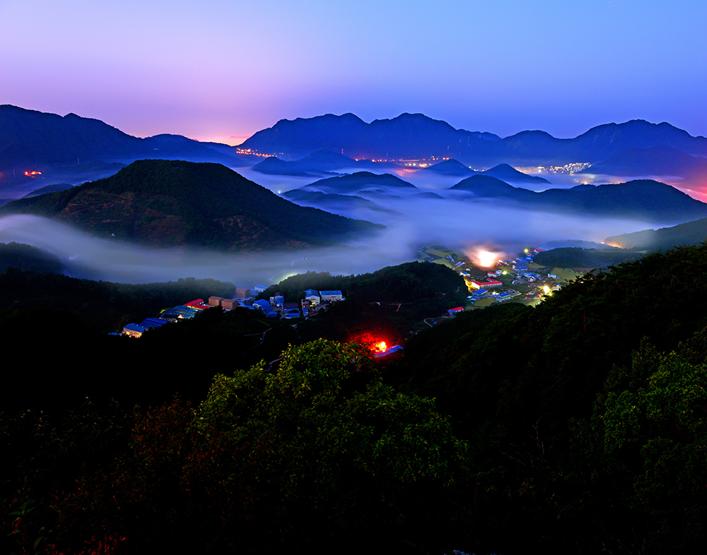 야경이 아름다운 창원 공모전 - 백월산에서본 석산마을 사진