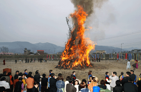 진전 달집태우기 사진